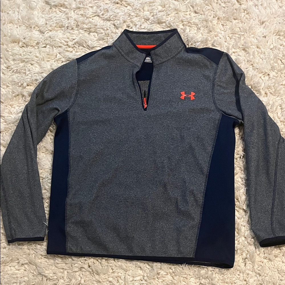 Under Armour Charcoal and Navy Half-Zip Pullover